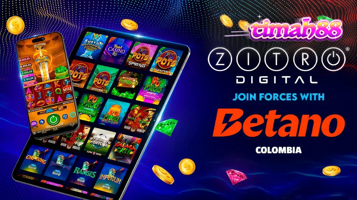 Tampilan antarmuka permainan slot digital di perangkat seluler
